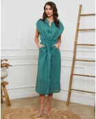 Robe 100% Lin Melina verte
