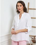 Top 100% Lin Namal blanc