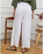 Pantalon 100% Lin Sasha blanc