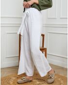 Pantalon 100% Lin Sasha blanc