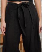 Pantalon 100% Lin Sasha noir