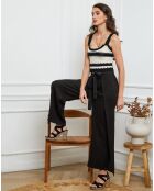 Pantalon 100% Lin Sasha noir