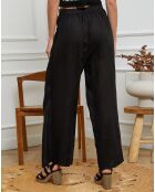 Pantalon 100% Lin Sasha noir