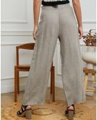 Pantalon 100% Lin Sasha taupe