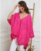 Blouse 100% Lin Finlinda fushia