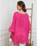 Blouse 100% Lin Finlinda fushia
