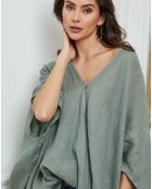 Blouse 100% Lin Finlinda kaki