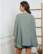 Blouse 100% Lin Finlinda kaki