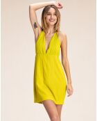 Robe Courte en Lin & Soie Ariel jaune