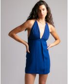 Robe Courte en Lin & Soie Ariel bleue