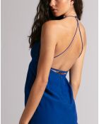 Robe Courte en Lin & Soie Ariel bleue