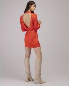 Robe Courte 100% Soie Dune orange