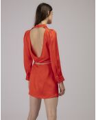 Robe Courte 100% Soie Dune orange