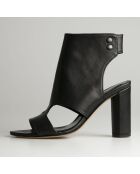 Sandales à Talon en Cuir Sylvina noires - Talon 10 cm