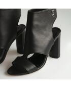 Sandales à Talon en Cuir Sylvina noires - Talon 10 cm