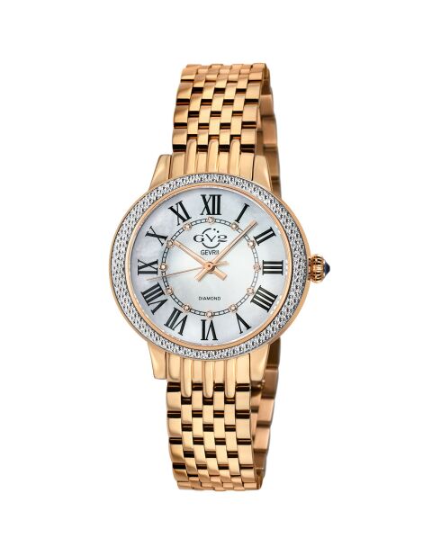Montre Astor III Femme Quartz en Acier & Diamants 0.06 ct rose doré