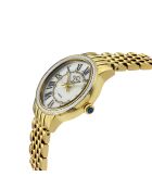 Montre Astor III Femme Quartz en Acier & Diamants 0.06 ct dorée