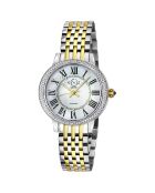 Montre Astor III Femme Quartz en Acier & Diamants 0.06 ct argenté/doré