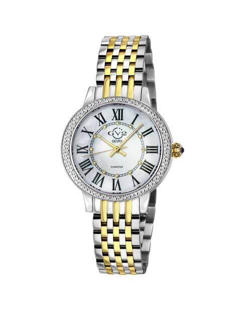 Montre Astor III Femme Quartz en Acier & Diamants 0.06 ct argenté/doré