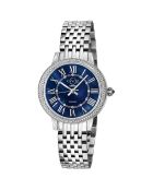 Montre Astor III Femme Quartz en Acier & Diamants 0.06 ct argentée