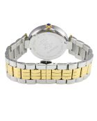 Matera kwartshorloge voor dames in staal en diamanten 0,04 kt zilver/goud