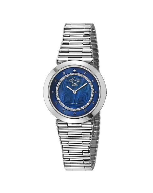 Montre Burano Femme Quartz en Acier, Diamant & Pierres Semi-Précieuses 0.0039 ct argentée