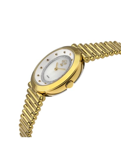 Montre Burano Femme Quartz en Acier, Diamant & Pierres Semi-Précieuses 0.0039 ct dorée