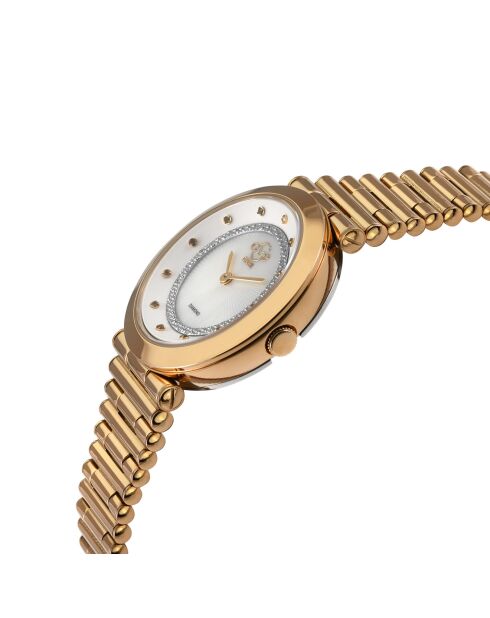 Montre Burano Femme Quartz en Acier, Diamant & Pierres Semi-Précieuses 0.0039 ct rose doré