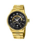 Montre Giromondo Homme Quartz en Acier dorée