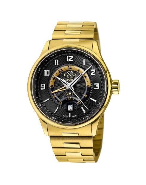 Montre Giromondo Homme Quartz en Acier dorée