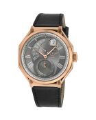 Montre Marchese Homme Quartz en Cuir noire