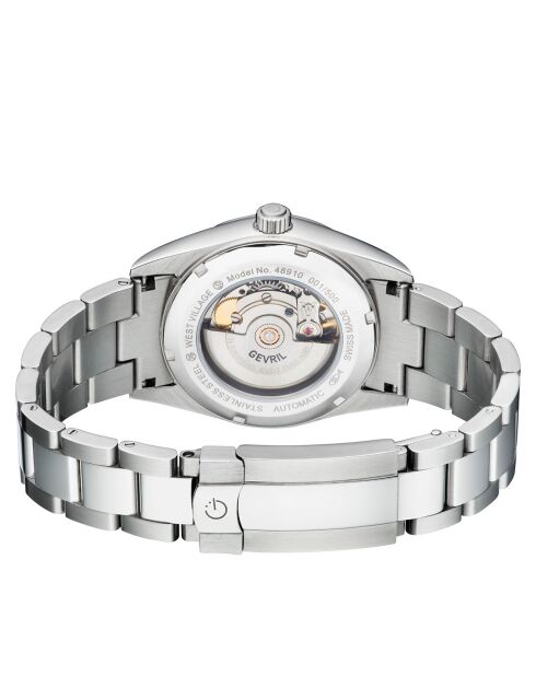 Montre West Village Homme Automatique en Acier argentée