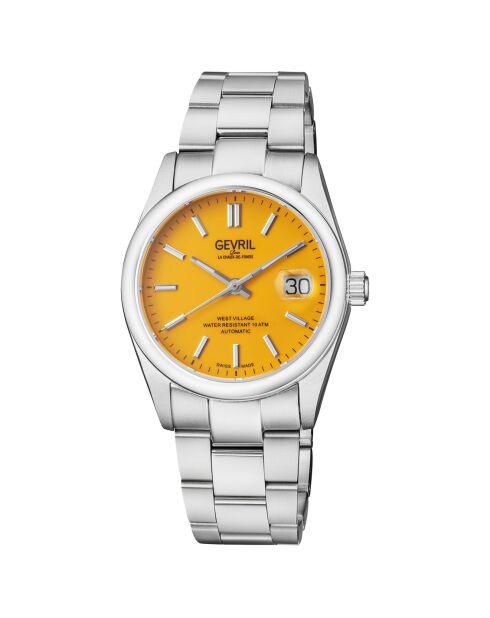 Montre West Village Homme Automatique en Acier argentée