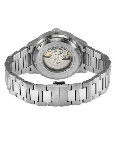 Guggenheim automatisch zilverstalen herenhorloge