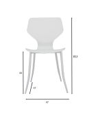 4 chaises d'exterieur Gabby blanches - 47x 83.5x42 cm