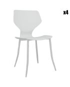 4 chaises d'exterieur Gabby blanches - 47x 83.5x42 cm
