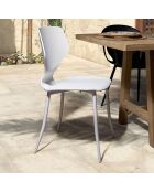 4 chaises d'exterieur Gabby blanches - 47x 83.5x42 cm