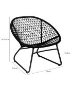 Fauteuil lounge outdoor Bao Bao noir - 75x71.5x72.5 cm