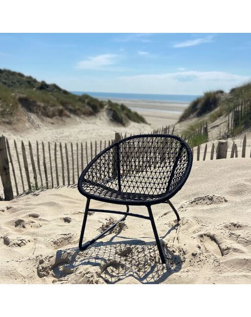 Fauteuil lounge outdoor Bao Bao noir - 75x71.5x72.5 cm