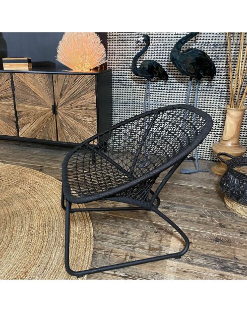 Fauteuil lounge outdoor Bao Bao noir - 75x71.5x72.5 cm