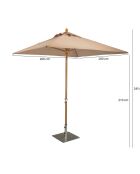 Parasol sans pied Comete taupe - 200x200 cm