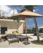 Parasol sans pied Comete taupe - 200x200 cm
