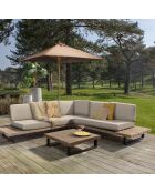 Salon de jardin Douro beige/naturel/noir