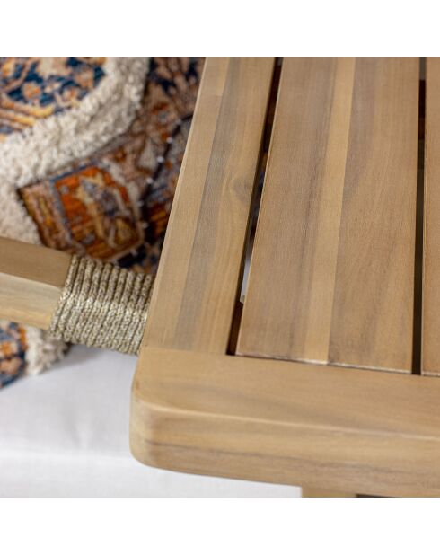 Ensemble de jardin 1 table  & 6 fauteuils Saona beige/naturel