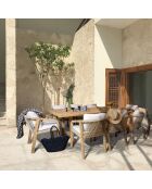 Saona Gartentisch-Set 1 Tisch und 8 Stühle beige/natur