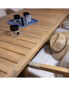 Saona Gartentisch-Set 1 Tisch und 8 Stühle beige/natur