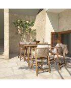 Ensemble de jardin 1 table haute &  4 fauteuils Saona beige/naturel