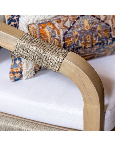 Gartengarnitur 1 Stehtisch & 4 Stühle Saona beige/natur