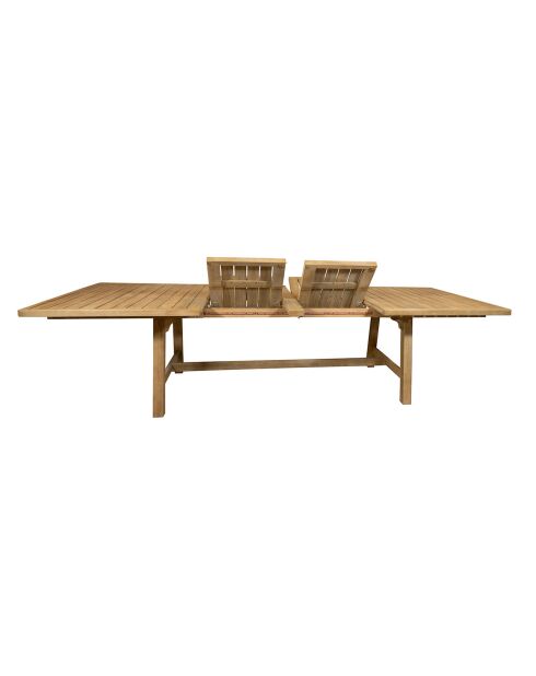 Ensemble jardin 1 table extensible & 10 fauteuils Saona beige/naturel