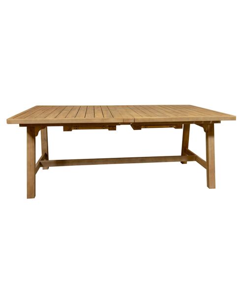 Ensemble jardin 1 table extensible & 10 fauteuils Saona beige/naturel